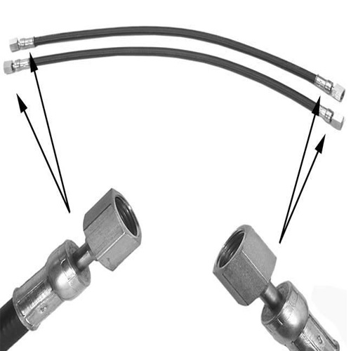 Helm to steering cylinder hose pair